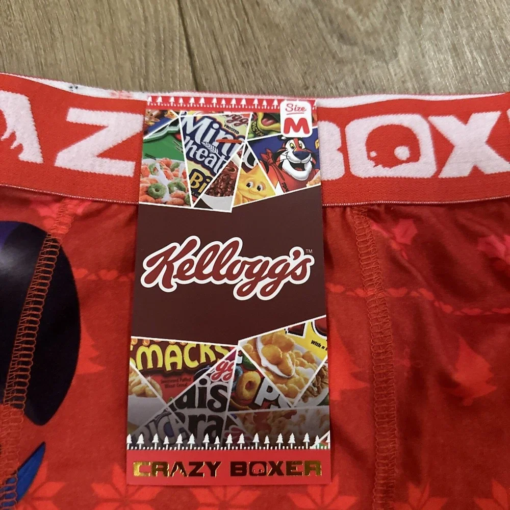 Mens CRAZY BOXER Kelloggs Fruit Loops Cereal Holiday‎ M Medium Underwear 32-34